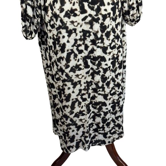RAILS TYRA FAUX WRAP MIDI DRESS IN BLURRED CHEETAH NWT WOMEN'S SIZE LARGE - Picture 10 of 16